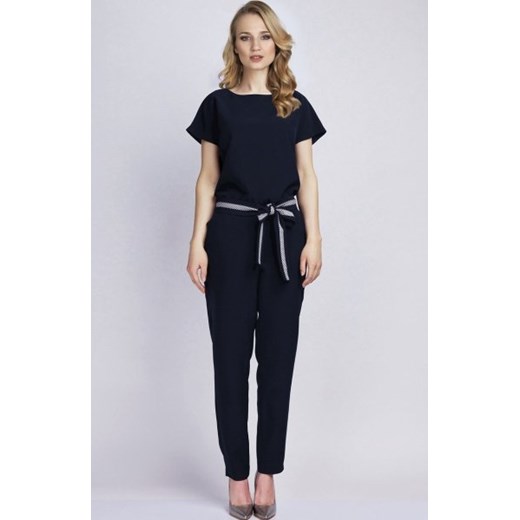 Kombinezon z paskiem granat KB102 ze sklepu intimiti.pl w kategorii Kombinezony damskie - zdjęcie 187863798