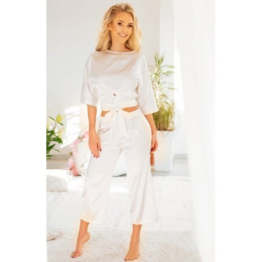 Kalimo Patong satynowa piżamka damska ecru ze sklepu intimiti.pl w kategorii Piżamy damskie - zdjęcie 187864305