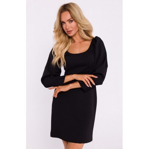 Moe sukienka mini z głębokim dekoltem czarna M836 ze sklepu intimiti.pl w kategorii Sukienki - zdjęcie 187864317