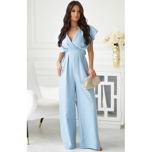 Bicotone elegancki kombinezon z zakrytymi ramionami błękitny ze sklepu intimiti.pl w kategorii Kombinezony damskie - zdjęcie 187864598