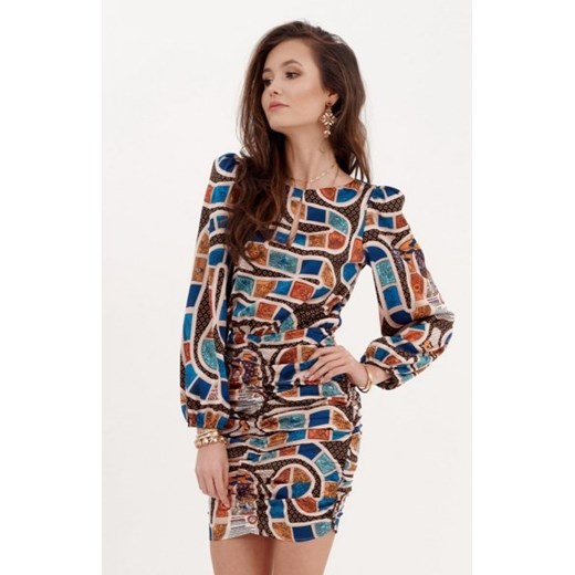 Ołówkowa sukienka z bufiastymi rękawami 0280/S22 ze sklepu intimiti.pl w kategorii Sukienki - zdjęcie 187864807