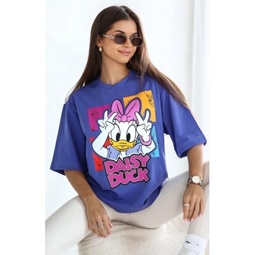 Oversizowy t-shirt Daisy Duck fioletowy ze sklepu intimiti.pl w kategorii Bluzki damskie - zdjęcie 187864988