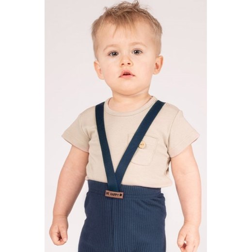 Bawełniane beżowe body dziecięce Eddy ze sklepu intimiti.pl w kategorii Body niemowlęce - zdjęcie 187865326
