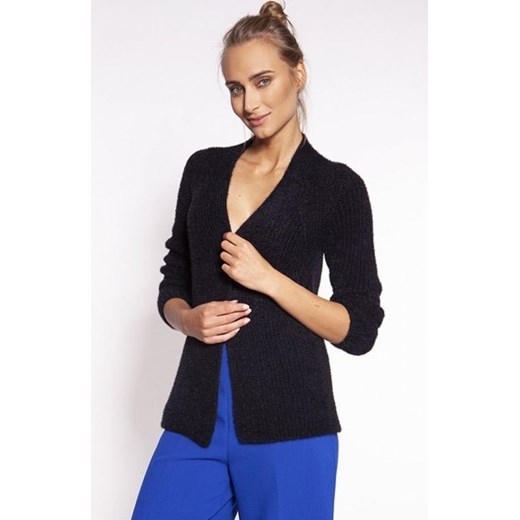 MKM SWE279 krótki kardigan damski czarny ze sklepu intimiti.pl w kategorii Swetry damskie - zdjęcie 187865617