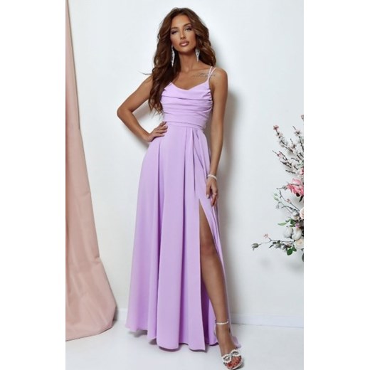 Duet Valeria maxi sukienka z wiązaniem lila ze sklepu intimiti.pl w kategorii Sukienki - zdjęcie 187865809