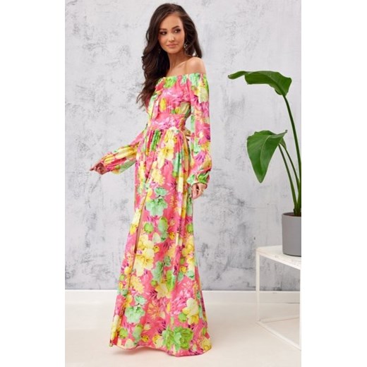 Kolorowa długa sukienka hiszpanka 0362/L52 ze sklepu intimiti.pl w kategorii Sukienki - zdjęcie 187866275