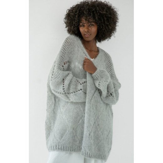Fobya ażurowy kardigan z wełny alpaki ze sklepu intimiti.pl w kategorii Swetry damskie - zdjęcie 187866399