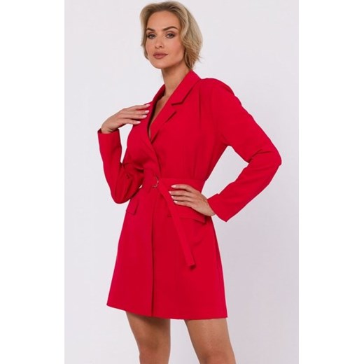 Moe M749 żakietowa mini sukienka czerwona ze sklepu intimiti.pl w kategorii Sukienki - zdjęcie 187866587