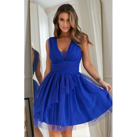 Rozkloszowana tiulowa sukienka z brokatem 270-05 ze sklepu intimiti.pl w kategorii Sukienki - zdjęcie 187866957