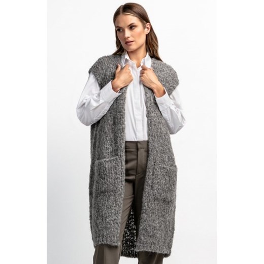 Kamizelka z niefarbowanej wełny alpaki F1882 ze sklepu intimiti.pl w kategorii Swetry damskie - zdjęcie 187867997