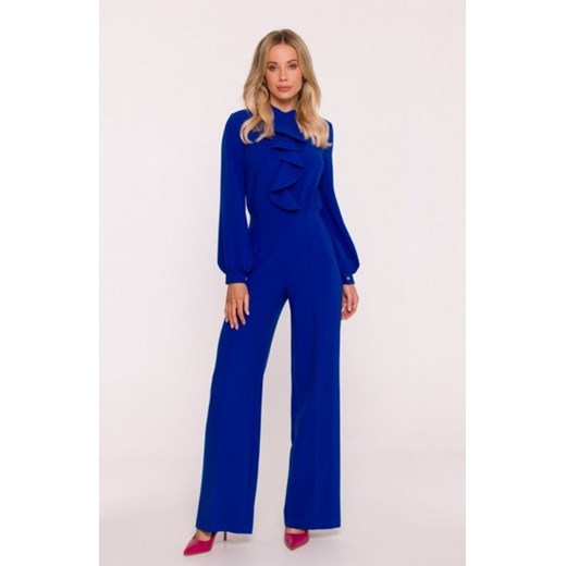 Stylove S420 kombinezon z żabotem chabrowy ze sklepu intimiti.pl w kategorii Kombinezony damskie - zdjęcie 187868567