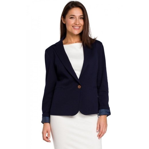 Taliowany żakiet zapinany na guzik S154 ze sklepu intimiti.pl w kategorii Marynarki damskie - zdjęcie 187868649