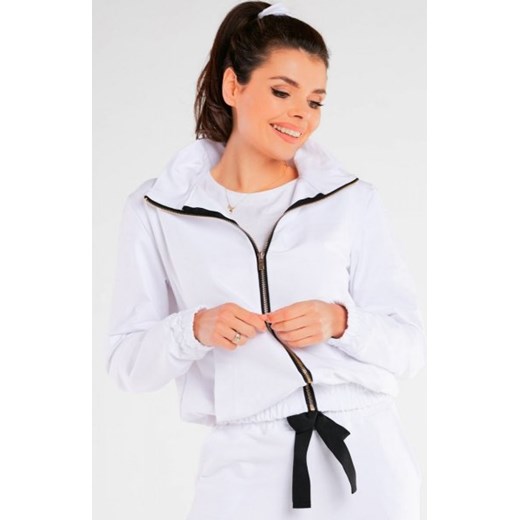 Oversizowa bluza z kapturem M246 biała ze sklepu intimiti.pl w kategorii Bluzy damskie - zdjęcie 187868939
