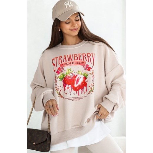 Oversizowa bluza damska Strawberry ze sklepu intimiti.pl w kategorii Bluzy damskie - zdjęcie 187869085