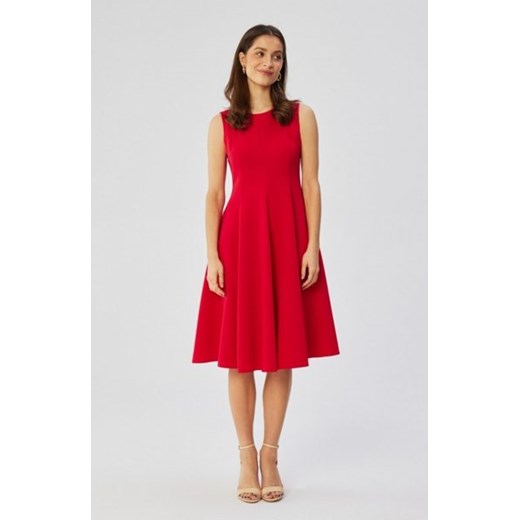 Stylove S358 sukienka rozkloszowana bez rękawów czerwona ze sklepu intimiti.pl w kategorii Sukienki - zdjęcie 187869296