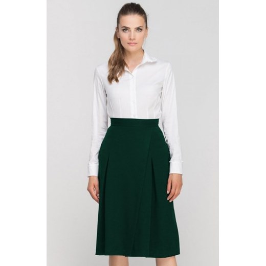 Rozkloszowana spódnica za kolano zielona SP118 ze sklepu intimiti.pl w kategorii Spódnice - zdjęcie 187869436