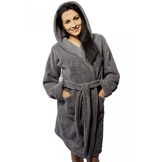 Dkaren Diana szary szlafrok damski ze sklepu intimiti.pl w kategorii Szlafroki damskie - zdjęcie 187869579