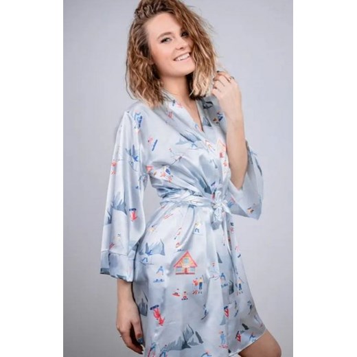 Satynowy peniuar damski DK-P 015 ze sklepu intimiti.pl w kategorii Szlafroki damskie - zdjęcie 187869639