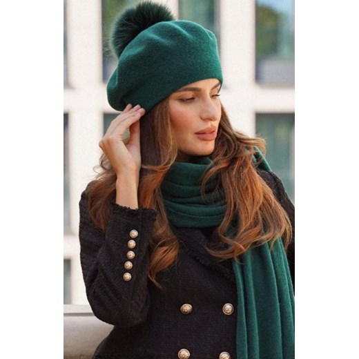 Kamea Fuji zimowy beret z pomponem ze sklepu intimiti.pl w kategorii Berety damskie - zdjęcie 187869718