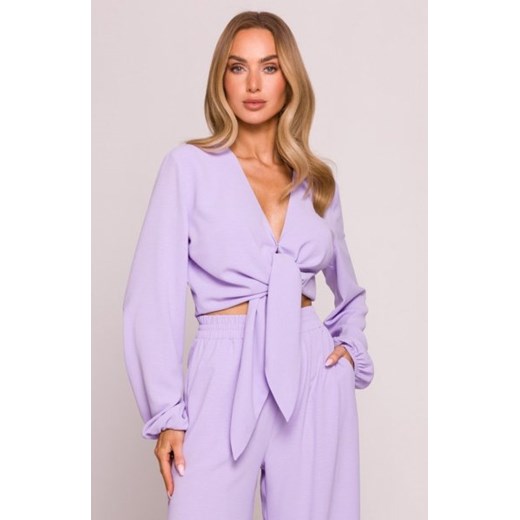 Moe krótka bluzka fiołkowa M861 ze sklepu intimiti.pl w kategorii Bluzki damskie - zdjęcie 187869786