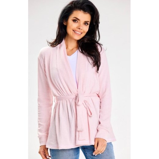 Awama A655 sweterek z wiązaniem róż ze sklepu intimiti.pl w kategorii Swetry damskie - zdjęcie 187869966