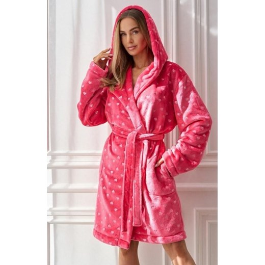 L&amp;L 2550 Amira szlafrok damski w serduszka ze sklepu intimiti.pl w kategorii Szlafroki damskie - zdjęcie 187870105