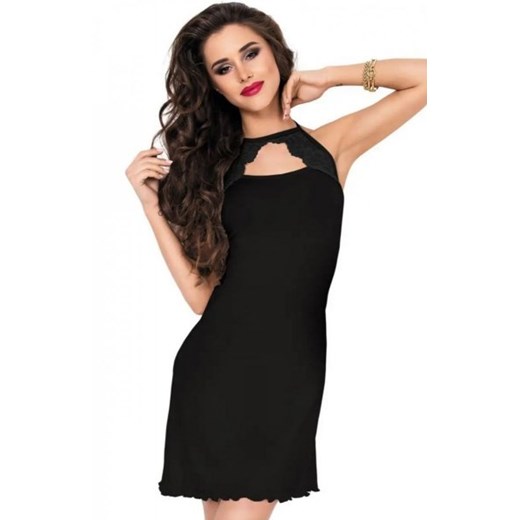 Jelena czarna haleczka nocna ze sklepu intimiti.pl w kategorii Koszule nocne - zdjęcie 187870178