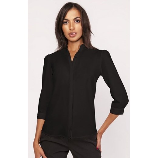 Koszula o luźnym kroju czarna K110 ze sklepu intimiti.pl w kategorii Koszule damskie - zdjęcie 187870226
