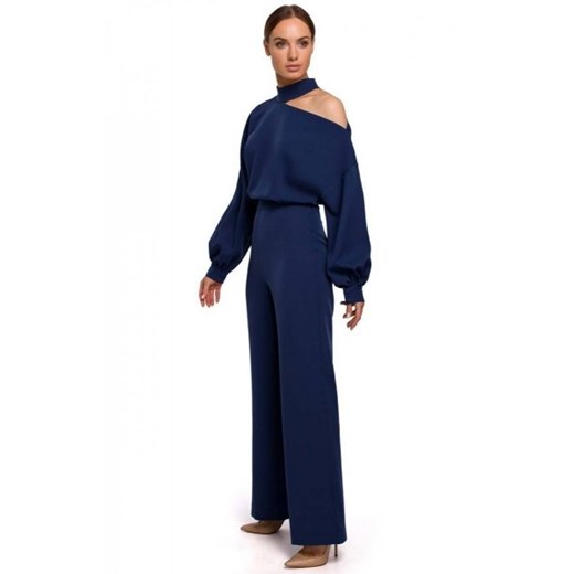 Kombinezon damski z bufiastymi rękawami navy M528 ze sklepu intimiti.pl w kategorii Kombinezony damskie - zdjęcie 187870229