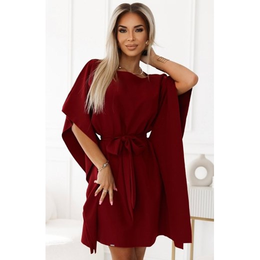 Numoco 287-34 SOFIA kobieca sukienka motyl z wiązaniem w pasie ze sklepu intimiti.pl w kategorii Sukienki - zdjęcie 187870836