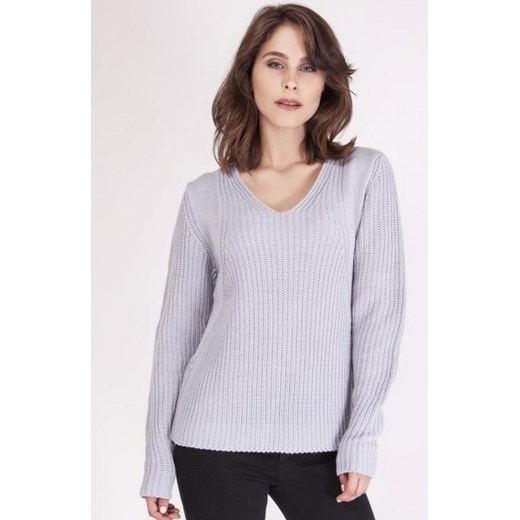 MKMSwetry Sweter Victoria SWE 123 Jasny szary ze sklepu intimiti.pl w kategorii Swetry damskie - zdjęcie 187870908