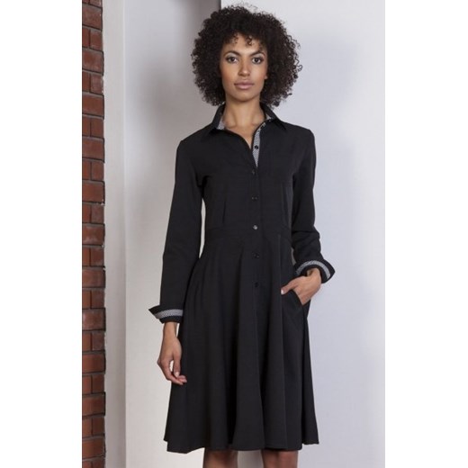 Rozkloszowana sukienka czarna SUK151 ze sklepu intimiti.pl w kategorii Sukienki - zdjęcie 187871029