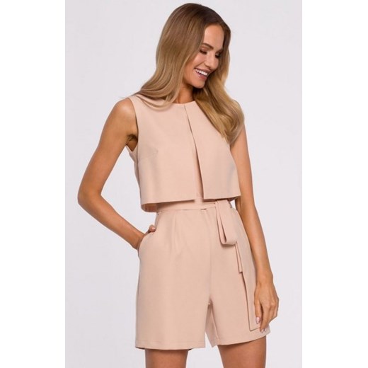 Elegancki kombinezon damski beżowy M574 ze sklepu intimiti.pl w kategorii Kombinezony damskie - zdjęcie 187871358