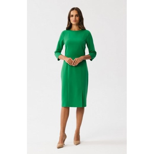 Stylove S350 sukienka ołówkowa z rozcięciem zielona ze sklepu intimiti.pl w kategorii Sukienki - zdjęcie 187872129