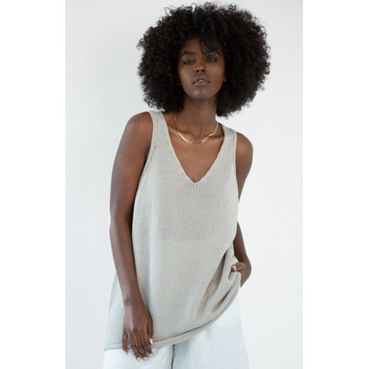 *Fobya F1873 letnia bluzka na ramiączkach beżowa ze sklepu intimiti.pl w kategorii Bluzki damskie - zdjęcie 187872515