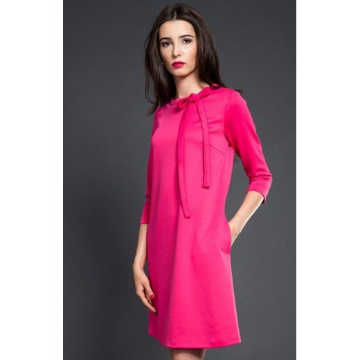 Kasia Miciak design trapezowa sukienka fuksja ze sklepu intimiti.pl w kategorii Sukienki - zdjęcie 187872806