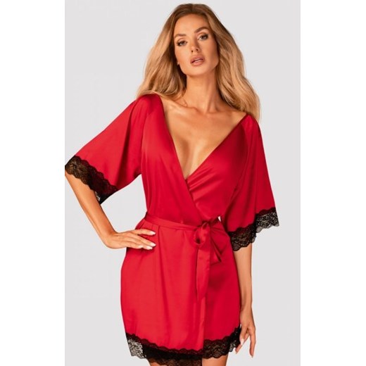 Obsessive Sensuelia peniuar czerwony ze sklepu intimiti.pl w kategorii Szlafroki damskie - zdjęcie 187873207