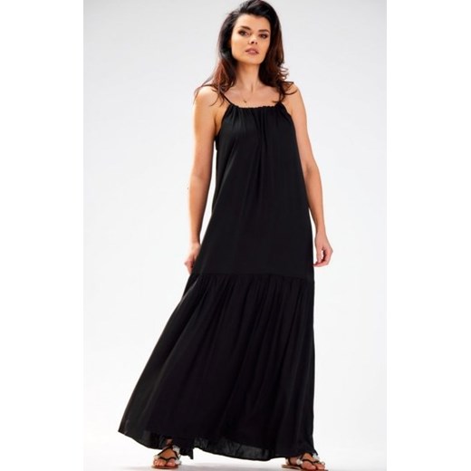 Awama A582 oversizowa letnia sukienka maxi czarna ze sklepu intimiti.pl w kategorii Sukienki - zdjęcie 187873269