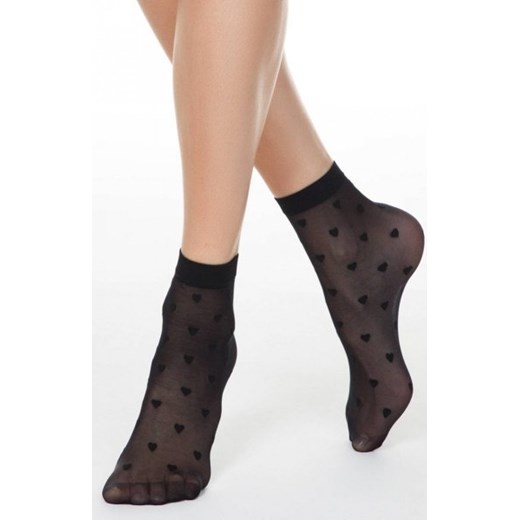 Conte cienkie skarpetki w serduszka ze sklepu intimiti.pl w kategorii Skarpetki damskie - zdjęcie 187873397