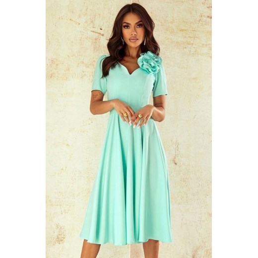 Elizabeth Rubi miętowa sukienka midi ze sklepu intimiti.pl w kategorii Sukienki - zdjęcie 187873427