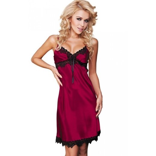Dkaren Viola koszulka nocna bordowa ze sklepu intimiti.pl w kategorii Koszule nocne - zdjęcie 187873478