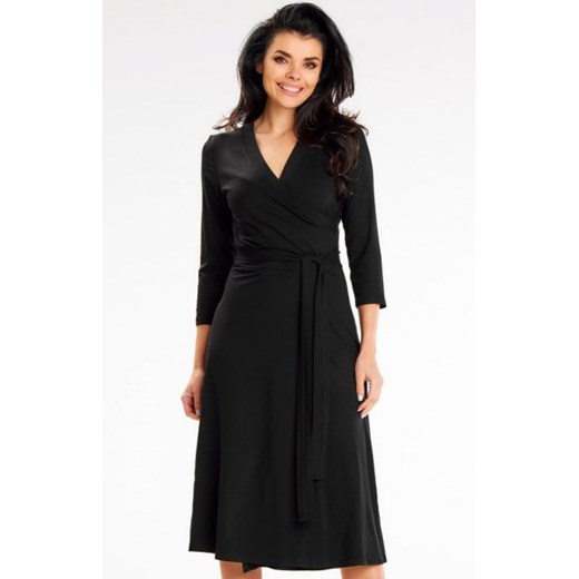 Awama A653 sukienka kopertowa z wiązaniem ze sklepu intimiti.pl w kategorii Sukienki - zdjęcie 187874156