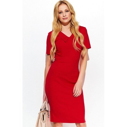 *Makadamia M411 sukienka czerwona ze sklepu intimiti.pl w kategorii Sukienki - zdjęcie 187874389