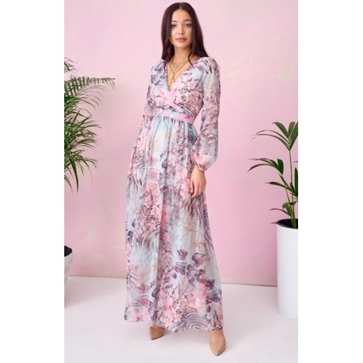 Długa sukienka w kwiaty 0219/U63 ze sklepu intimiti.pl w kategorii Sukienki - zdjęcie 187874466