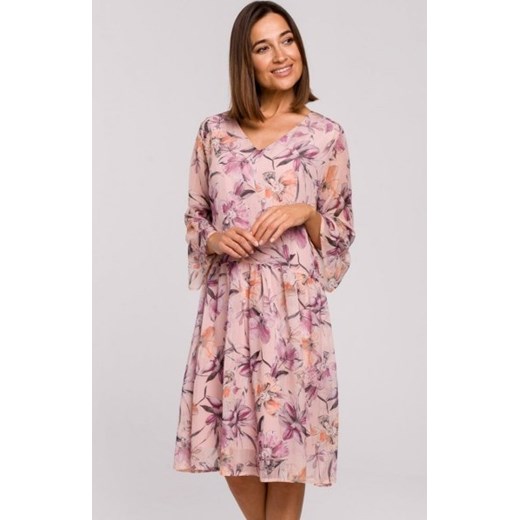 Oversizowa sukienka w kwiaty S214/2 ze sklepu intimiti.pl w kategorii Sukienki - zdjęcie 187874558
