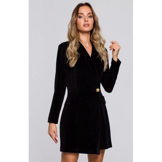 Welurowa sukienka żakietowa M562 ze sklepu intimiti.pl w kategorii Sukienki - zdjęcie 187875017