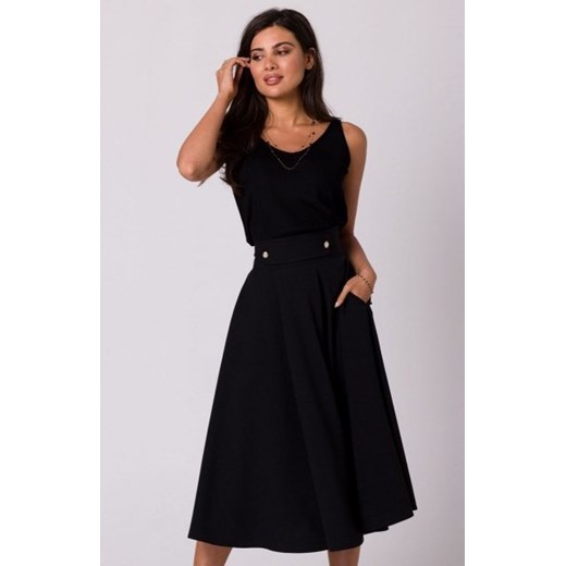 Bewear B265 spódnica midi rozkloszowana czarna ze sklepu intimiti.pl w kategorii Spódnice - zdjęcie 187875288