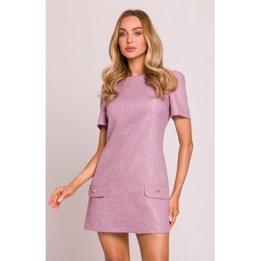 Moe mini sukienka trapezowa marsala M855 ze sklepu intimiti.pl w kategorii Sukienki - zdjęcie 187875508