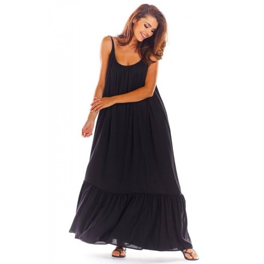 Zwiewna czarna sukienka letnia maxi A307 ze sklepu intimiti.pl w kategorii Sukienki - zdjęcie 187875547