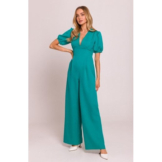 Moe kombinezon z głębokim dekoltem turkusowy M852 ze sklepu intimiti.pl w kategorii Kombinezony damskie - zdjęcie 187876547